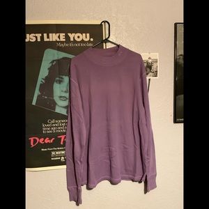 Stussy - Lilac mock turtle neck w/ embroidery.